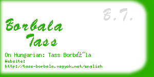 borbala tass business card